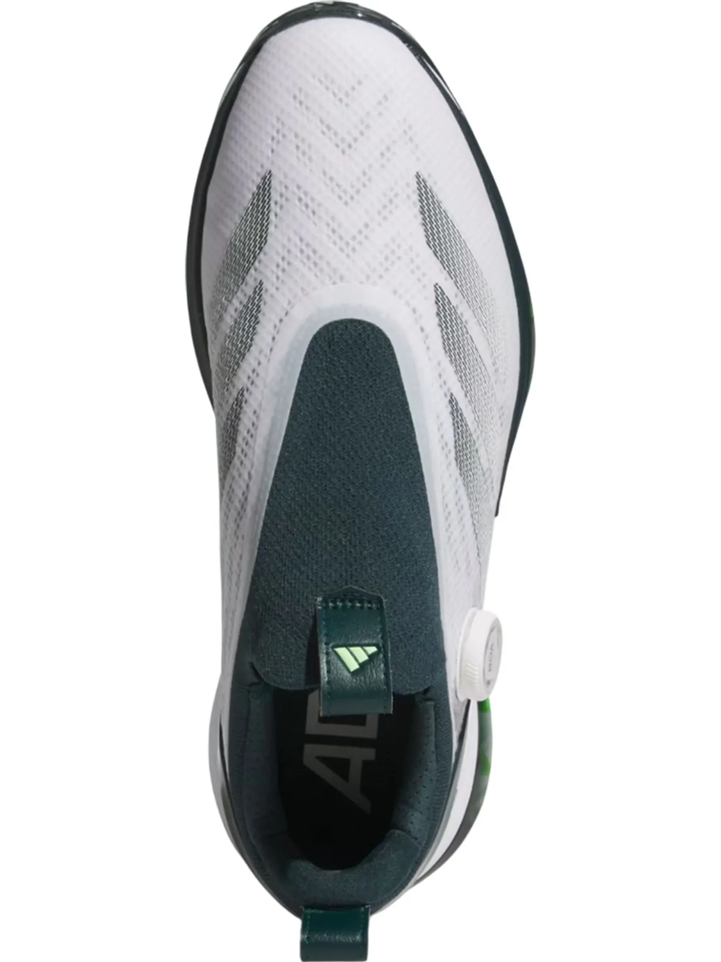 adidas Adizero ZG BOA Spikeless Golf Shoes - Ftwr White/Aurora Ivy/Lime Burst
