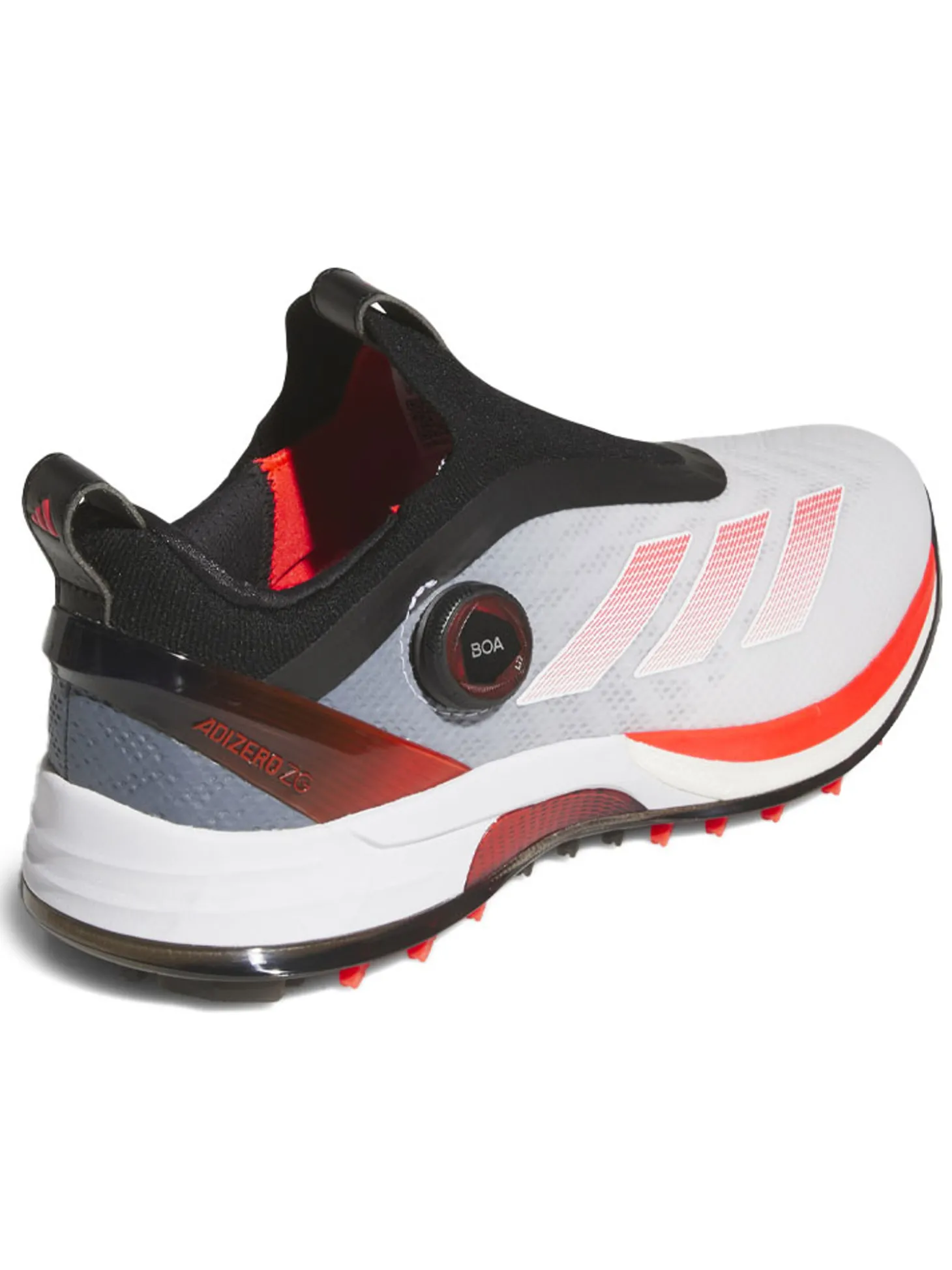 adidas Adizero ZG BOA Spikeless Golf Shoes - Ftwr White/Lucid Red/Core Black