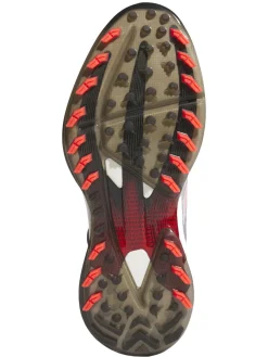 adidas Adizero ZG BOA Spikeless Golf Shoes - Ftwr White/Lucid Red/Core Black