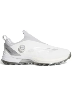 adidas Adizero ZG BOA Spikeless Golf Shoes - Ftwr White/Silver Met./Solid Grey