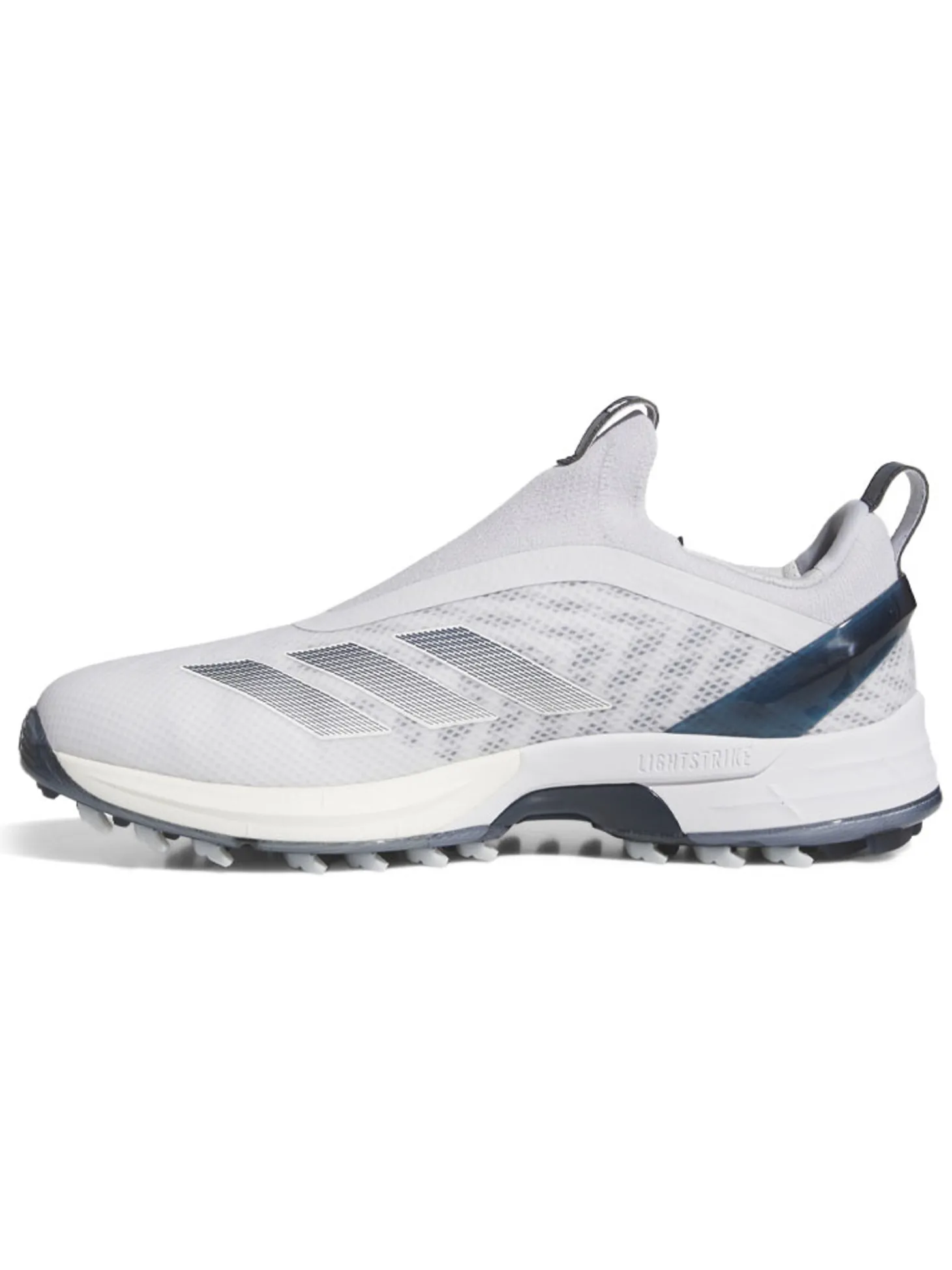 adidas Adizero ZG BOA Spikeless Golf Shoes - Ftwr White/Collegiate Navy/Grey