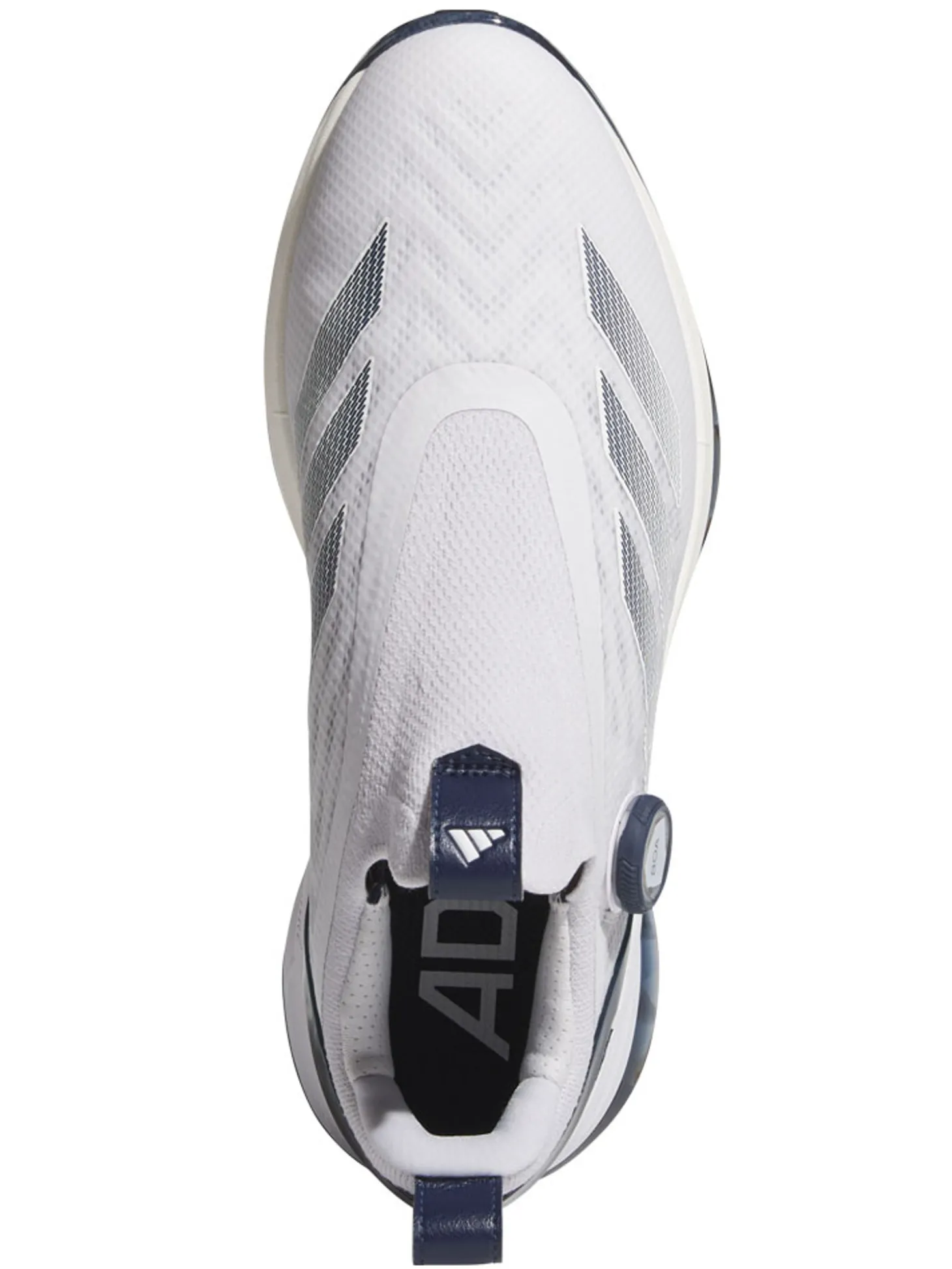 adidas Adizero ZG BOA Spikeless Golf Shoes - Ftwr White/Collegiate Navy/Grey
