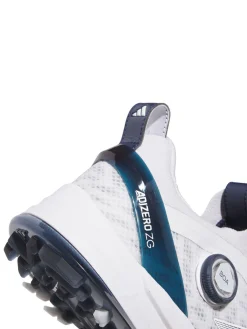 adidas Adizero ZG BOA Spikeless Golf Shoes - Ftwr White/Collegiate Navy/Grey