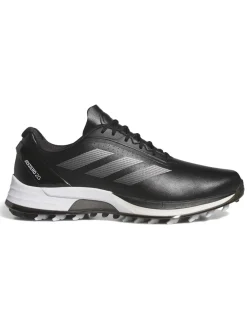 adidas Adizero ZG Spikeless Golf Shoes - Core Black/Silver Met./Lucid Lemon