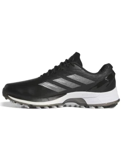 adidas Adizero ZG Spikeless Golf Shoes - Core Black/Silver Met./Lucid Lemon