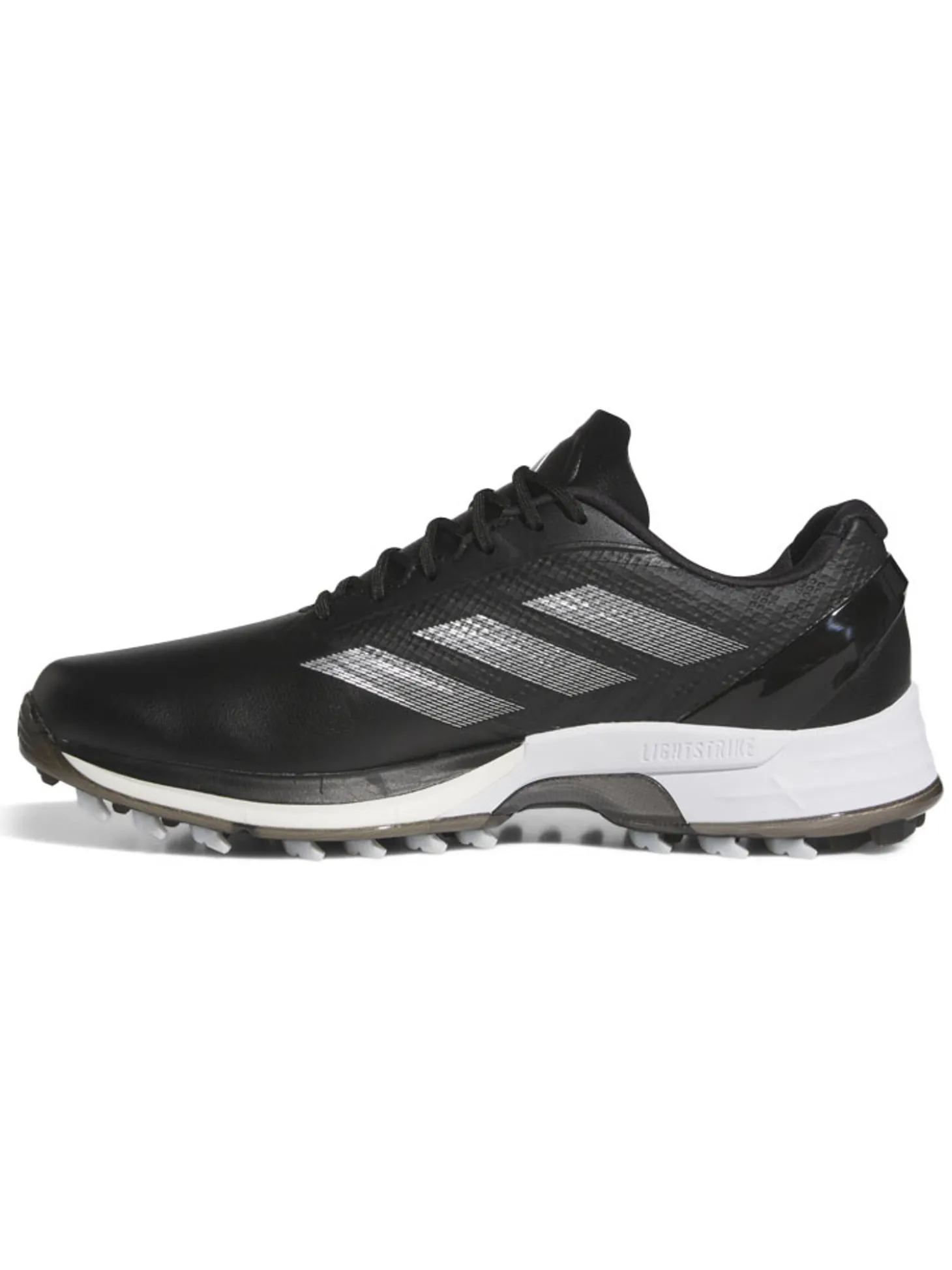 adidas Adizero ZG Spikeless Golf Shoes - Core Black/Silver Met./Lucid Lemon