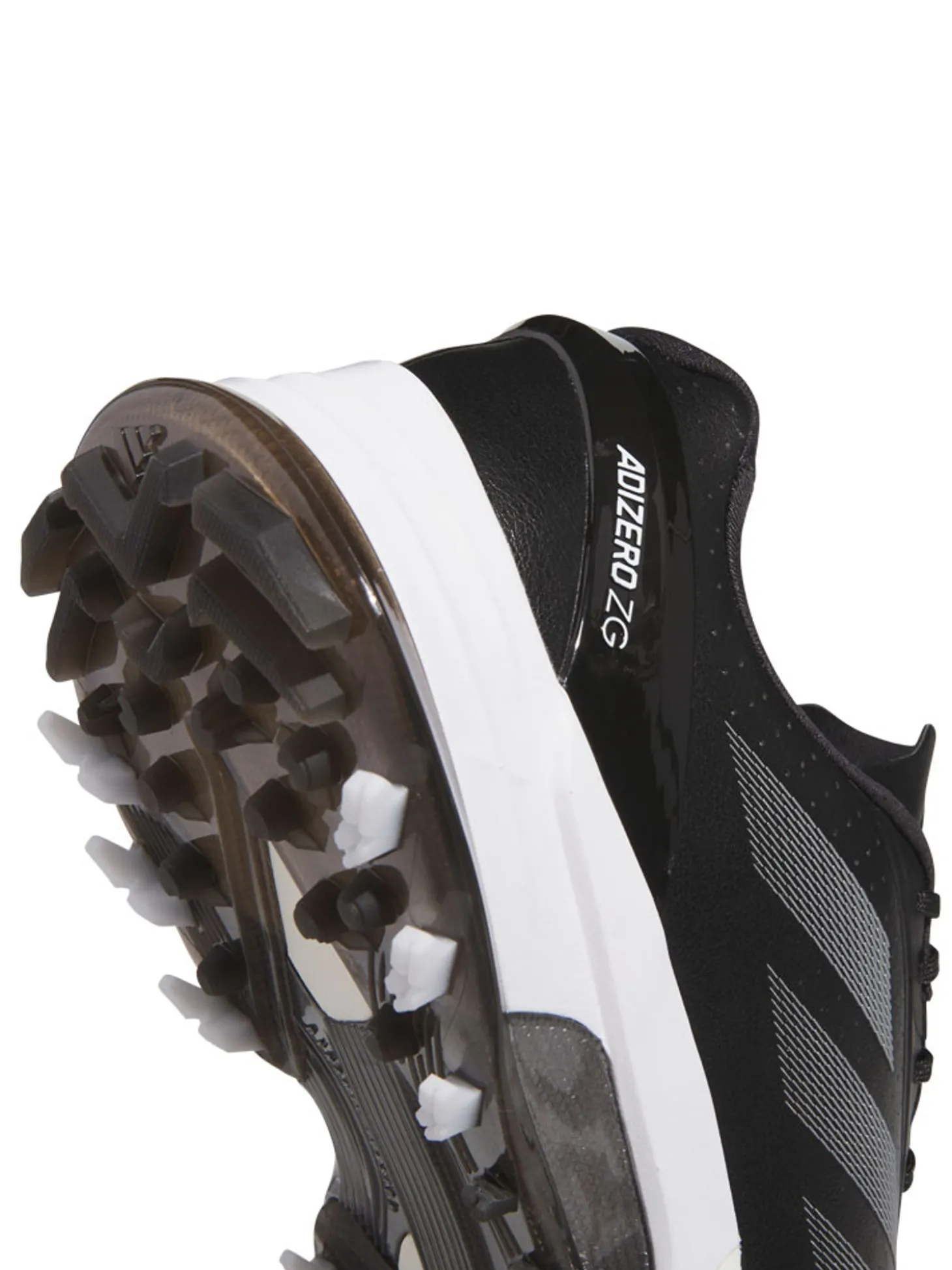 adidas Adizero ZG Spikeless Golf Shoes - Core Black/Silver Met./Lucid Lemon