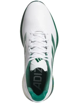 adidas Adizero ZG Spikeless Golf Shoes - Ftwr White/Collegiate Green/Yellow