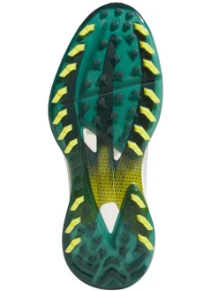 adidas Adizero ZG Spikeless Golf Shoes - Ftwr White/Collegiate Green/Yellow