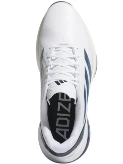 adidas Adizero ZG Spikeless Golf Shoes - Ftwr White/Collegiate Navy/Zero Met.
