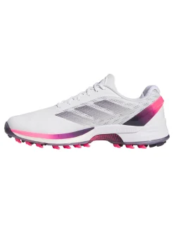 adidas Adizero ZG Spikeless Golf Shoes - Ftwr White/Aurora Plum/Shock Pink
