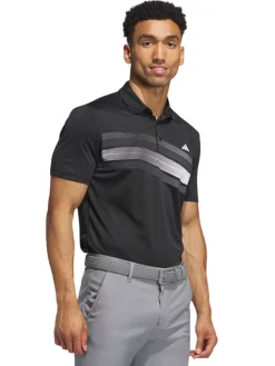 adidas Core Chest Stripe Polo Shirt - Black