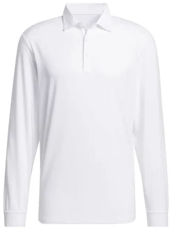 adidas Core Long Sleeve Polo Shirt - White