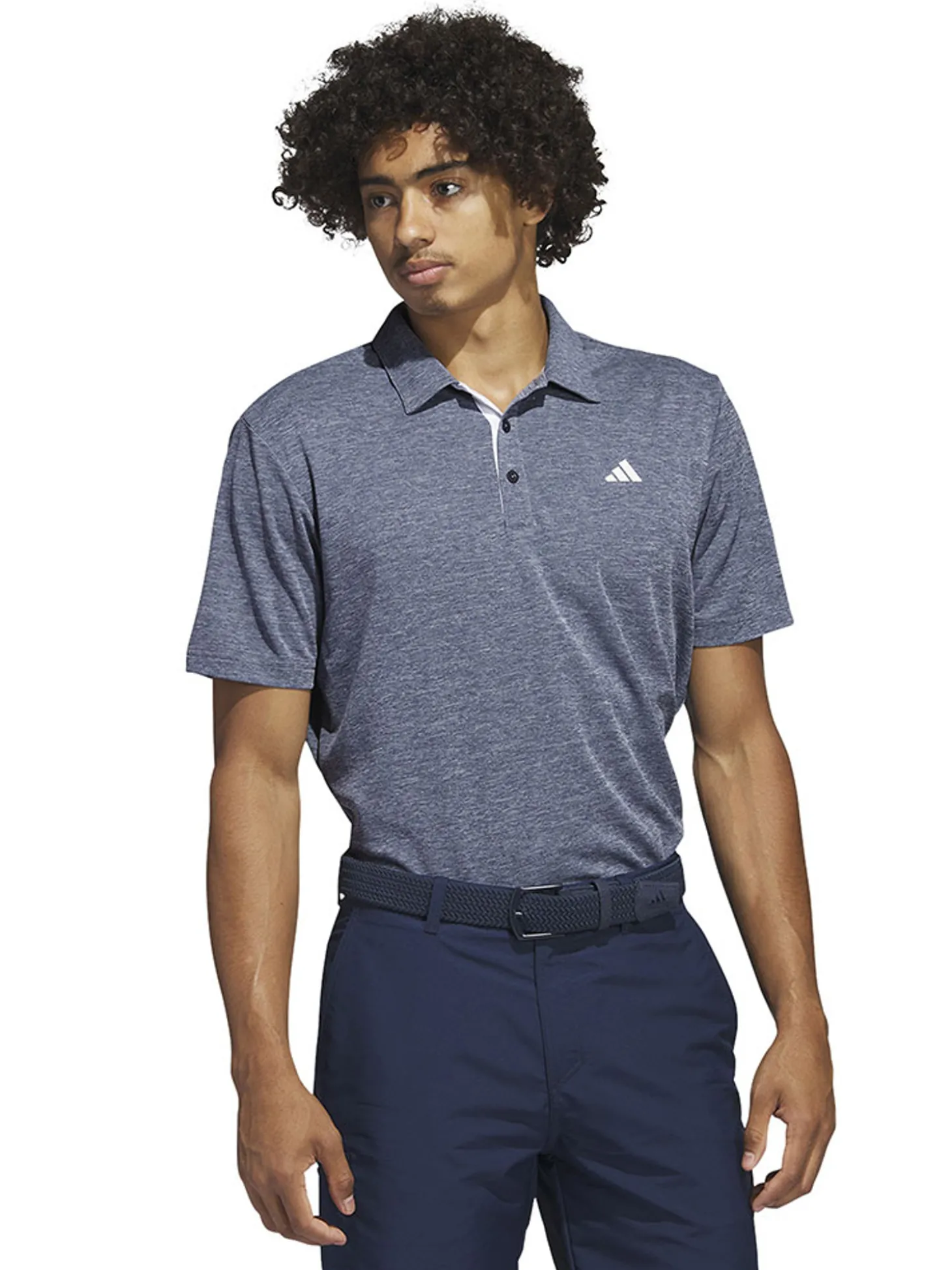 adidas Drive Heather Polo Shirt - Collegiate Navy Mel.