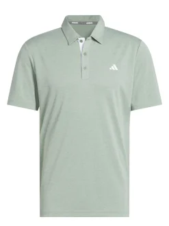 adidas Drive Heather Polo Shirt - Silver Green