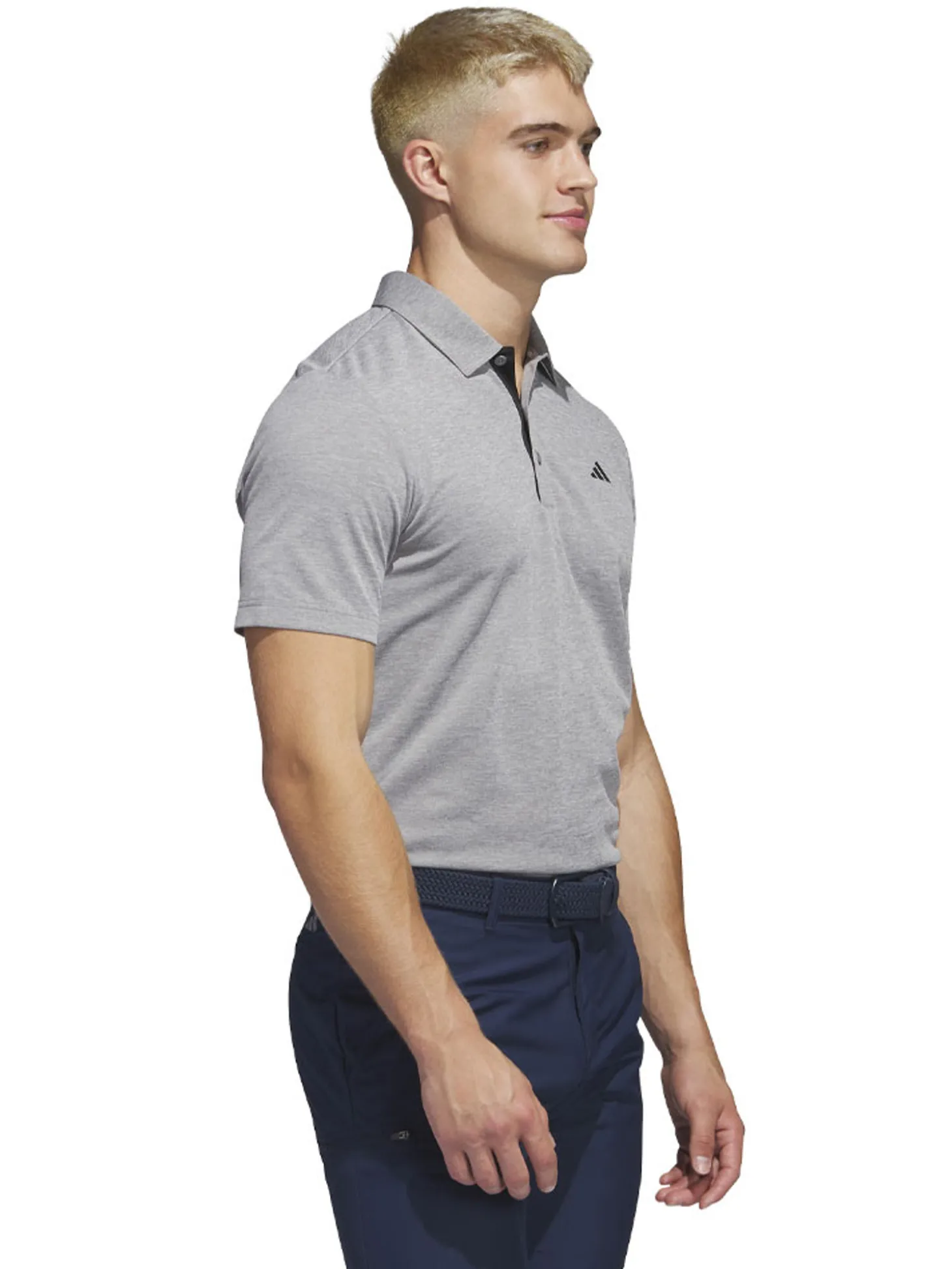 adidas Drive Heather Polo Shirt - Grey Three Mel.