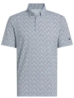 adidas Go-To Printed Stripe Polo Shirt - Wonder Blue/Collegiate Navy