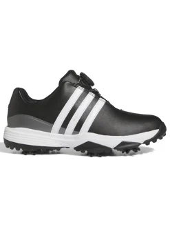 adidas Juniors Tour360 24 BOA Golf Shoes - Core Black/Ftwr White/Iron Met.