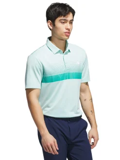 adidas Performance Allover Print Polo Shirt - Semi Flash Aqua