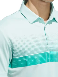 adidas Performance Allover Print Polo Shirt - Semi Flash Aqua
