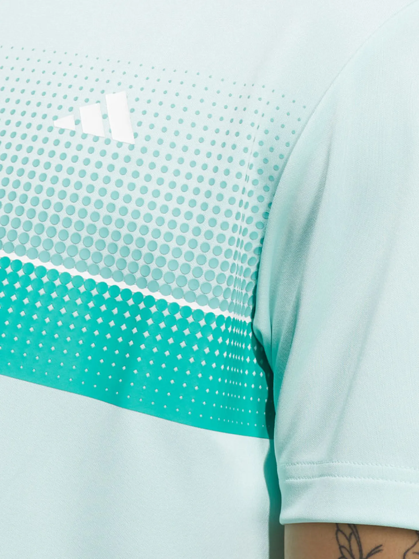 adidas Performance Allover Print Polo Shirt - Semi Flash Aqua