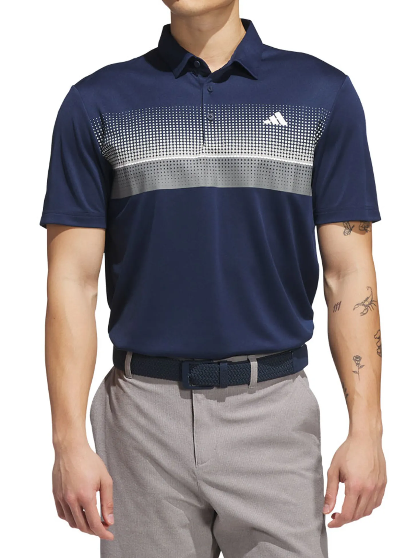 adidas Performance Allover Print Polo Shirt - Collegiate Navy