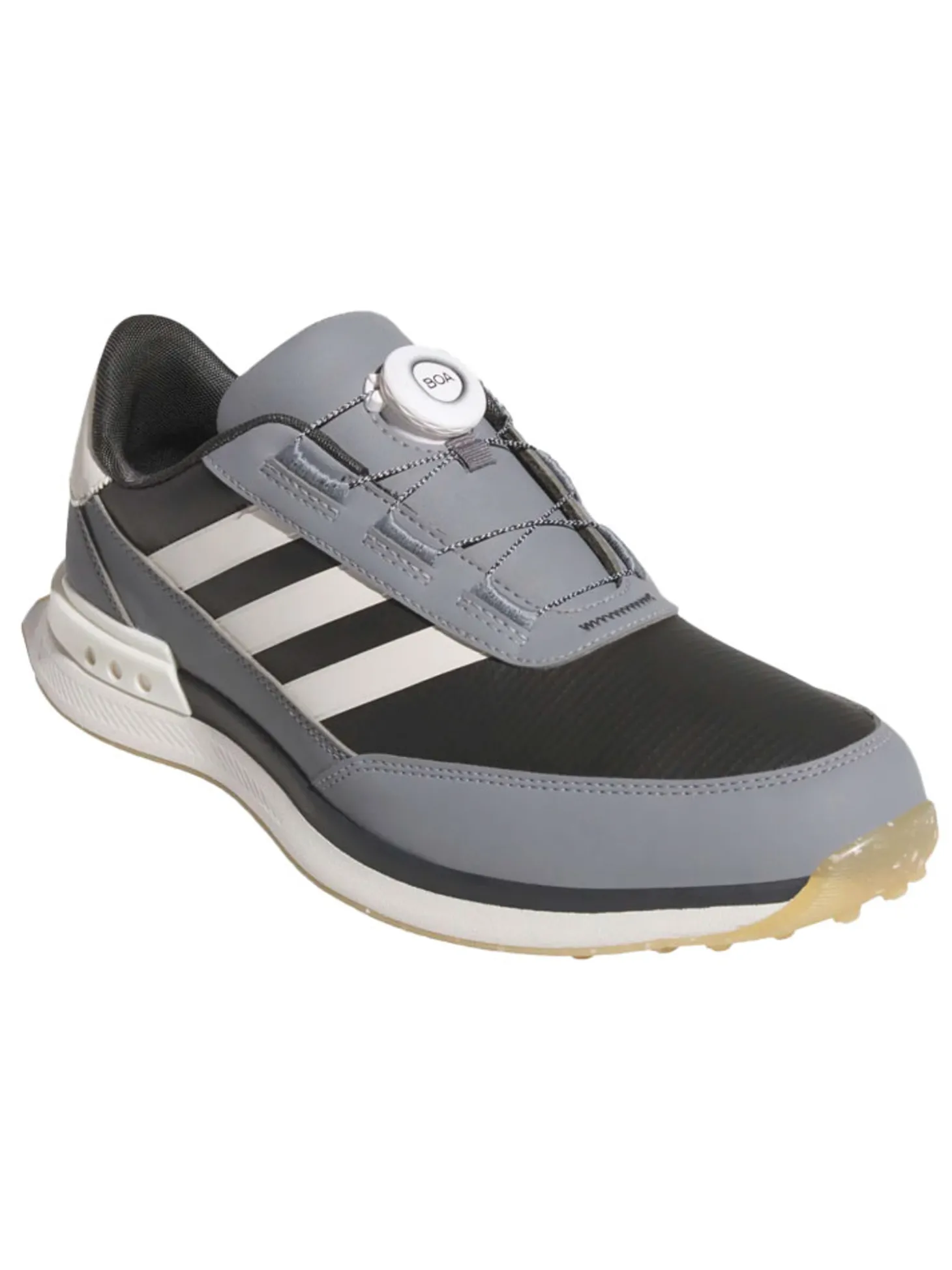 adidas S2G Spikeless BOA Golf Shoes - Carbon/Chalk White/Grey Three