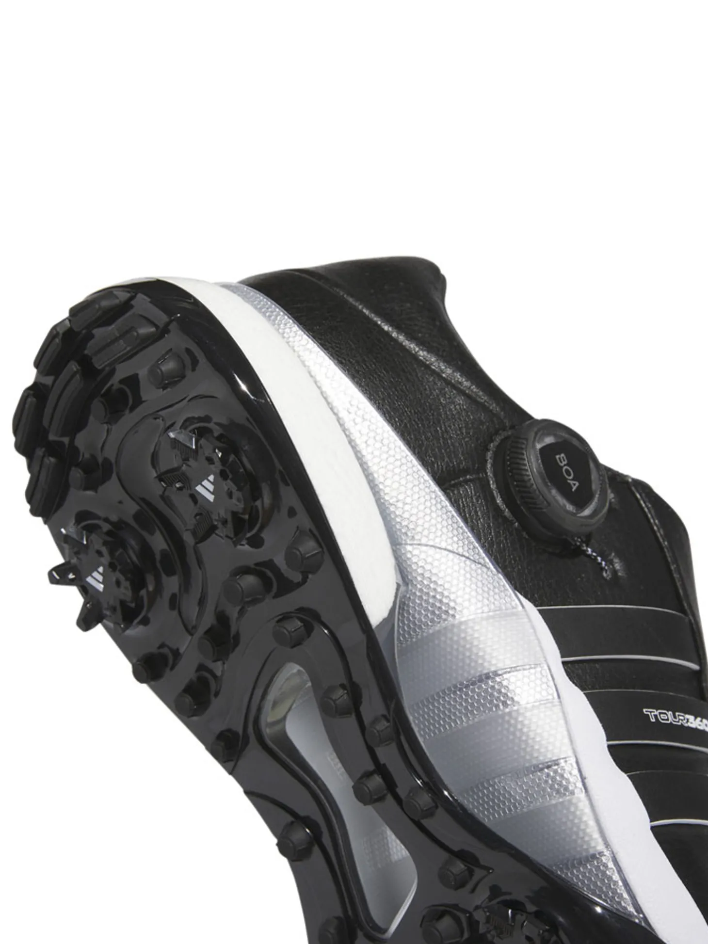 adidas Tour360 24 BOA Boost Golf Shoes (Wide Fit) - Core Black/Core Black