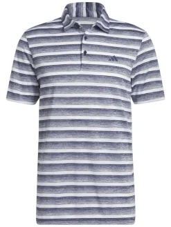 adidas Two-Colour Striped Polo Shirt - Collegiate Navy/White