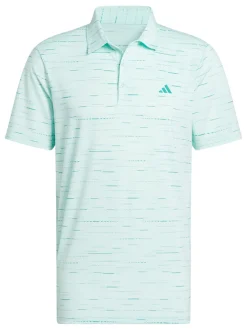 adidas Ultimate365 Mesh Glimmer Print Polo Shirt - Semi Flash Aqua