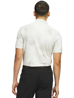 adidas Ultimate365 Printed Cool Feeling Tour Polo Shirt - Putty Beige/White