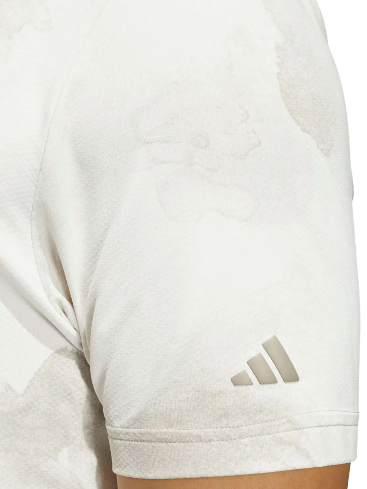 adidas Ultimate365 Printed Cool Feeling Tour Polo Shirt - Putty Beige/White