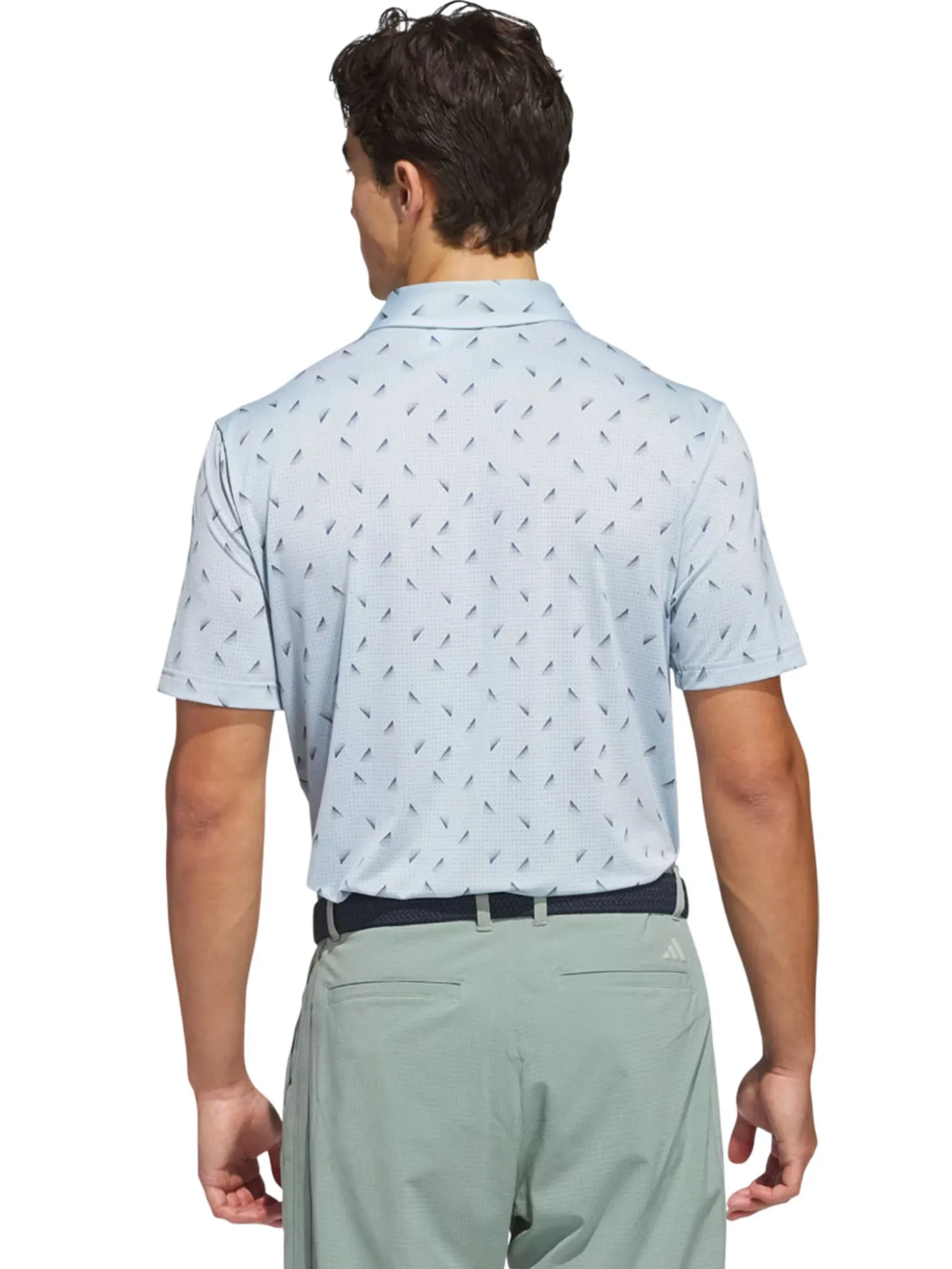 adidas Ultimate365 Printed Mesh Polo Shirt - Wonder Blue/Collegiate Navy