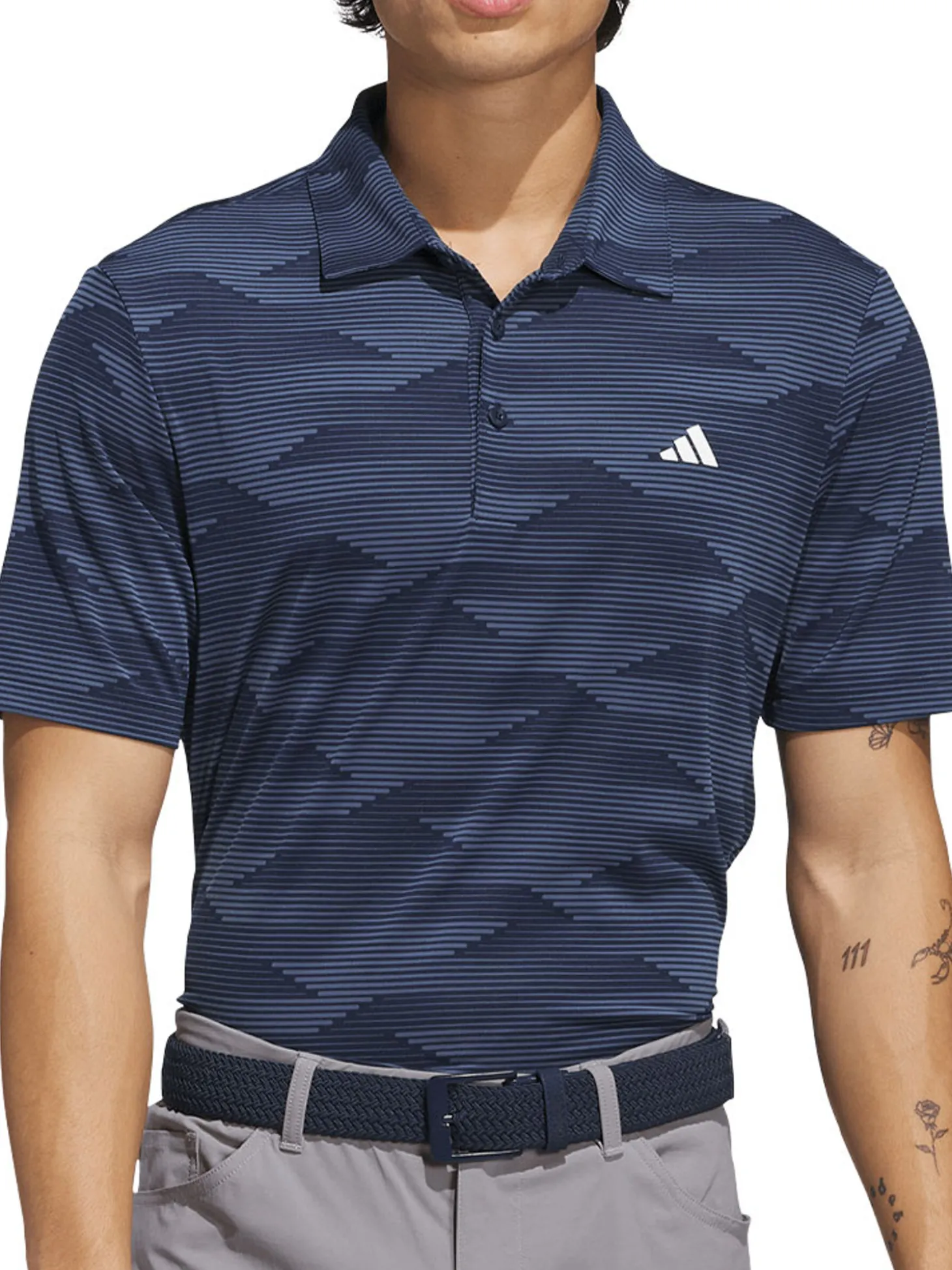 adidas Ultimate365 Speed Stripe Polo Shirt - Collegiate Navy/Preloved Ink