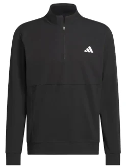 adidas Ultimate365 Tour Twistknit Quarter Zip Pullover - Black