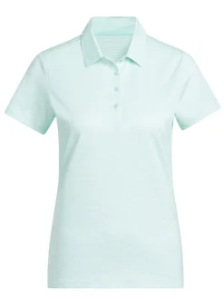 adidas Womens Ottoman Short Sleeve Polo Shirt - Semi Flash Aqua