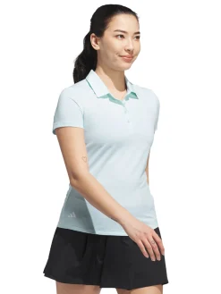 adidas Womens Ottoman Short Sleeve Polo Shirt - Semi Flash Aqua