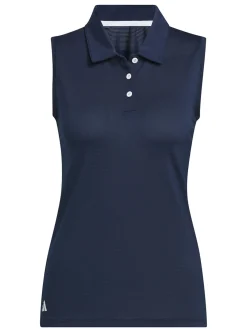 adidas Womens Ottoman Sleeveless Polo Shirt - Collegiate Navy