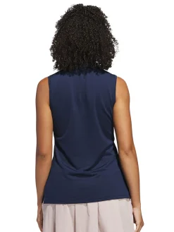 adidas Womens Ottoman Sleeveless Polo Shirt - Collegiate Navy