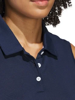 adidas Womens Ottoman Sleeveless Polo Shirt - Collegiate Navy