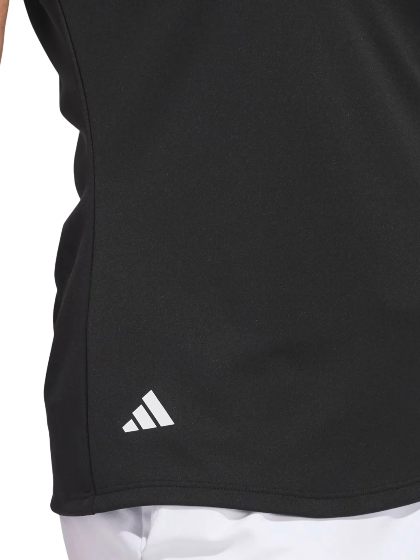 adidas Womens Solid Performance Short Sleeve Polo Shirt - Black