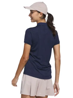 adidas Womens Ultimate365 Diamond Jacquard Polo Shirt - Collegiate Navy