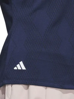 adidas Womens Ultimate365 Diamond Jacquard Polo Shirt - Collegiate Navy