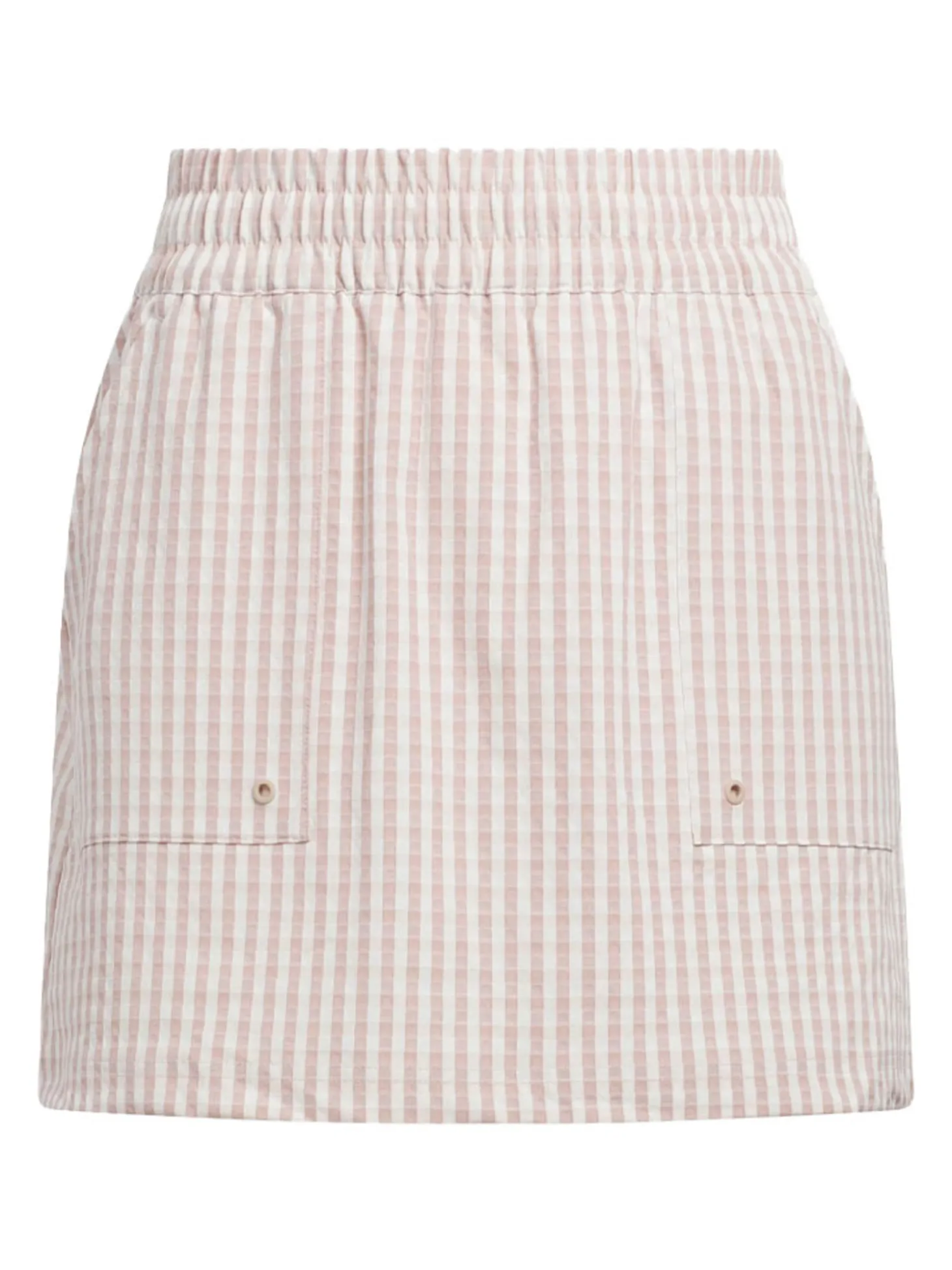 adidas Womens Ultimate365 Gingham 15-Inch Skort - Wonder Taupe