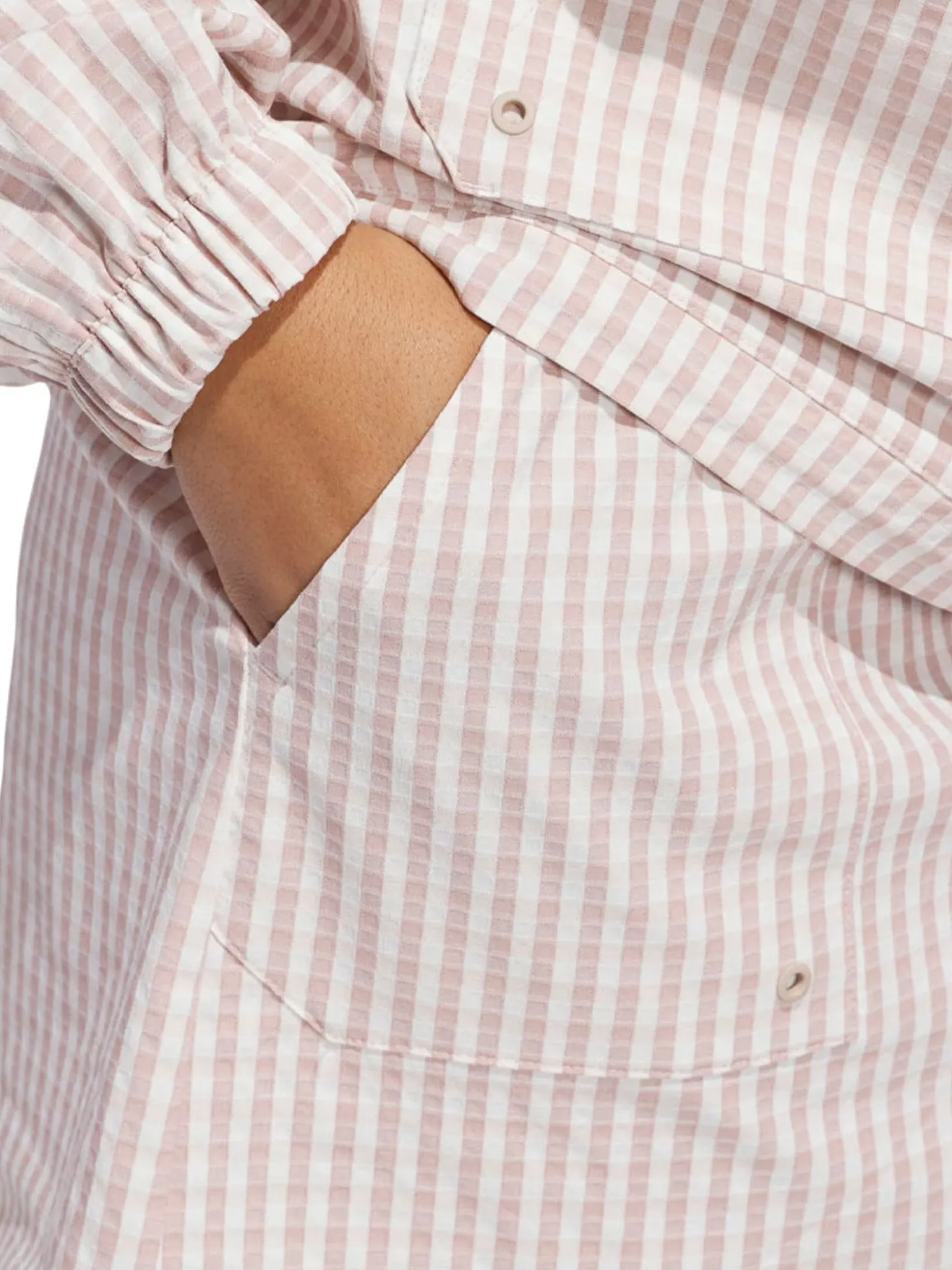 adidas Womens Ultimate365 Gingham 15-Inch Skort - Wonder Taupe