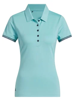adidas Womens Ultimate365 Short Sleeve Polo Shirt - Mint Tone