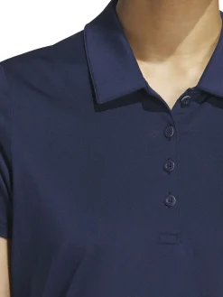 adidas Womens Ultimate365 Solid Short Sleeve Polo Shirt - Collegiate Navy