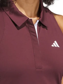 adidas Womens Ultimate365 Tour Twistknit Pleated Dress - Aurora Ruby