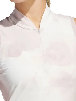 adidas Womens Ultimate365 Tour Sleeveless Polo Shirt - Wonder Taupe