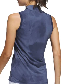 adidas Womens Ultimate365 Tour Sleeveless Polo Shirt - Collegiate Navy